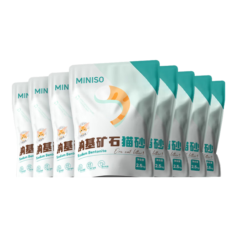 ���ڲ�����PLUS��MINISO ������Ʒ èɰ��ɰ�ƻ���ɰ2.5kg*8�� 68.4Ԫ