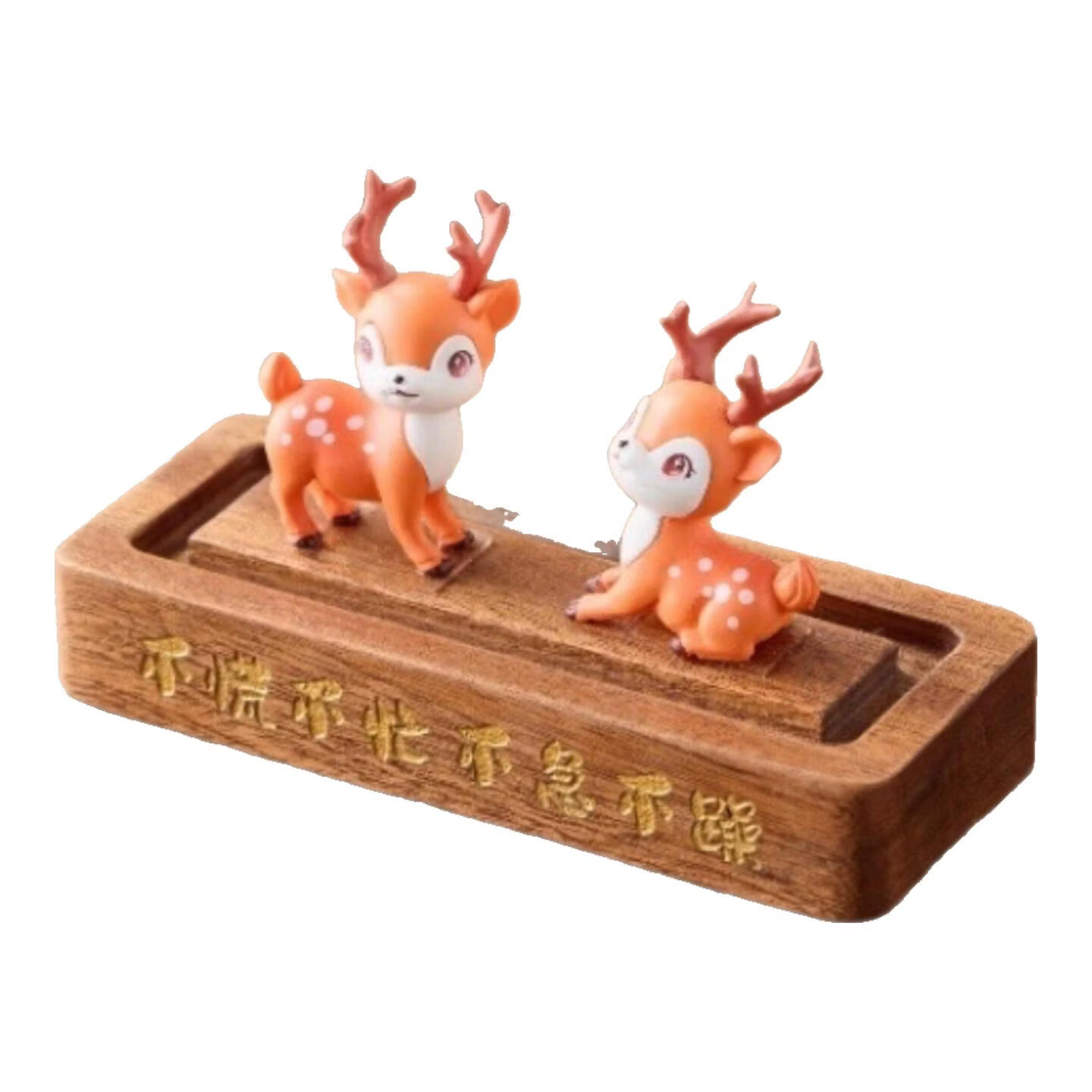 挪车牌创意木质停车号码牌高端男士车中控台小众摆件礼物香薰 原木隐藏式停车牌摆件（安鹿） 精油味道联系客服备注