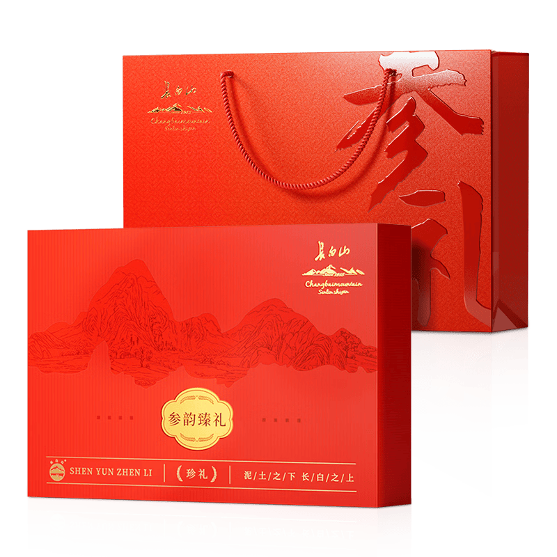 长白山人参片 正宗人参茶滋补品泡酒煲汤送父母长辈礼品 精致8罐礼盒装