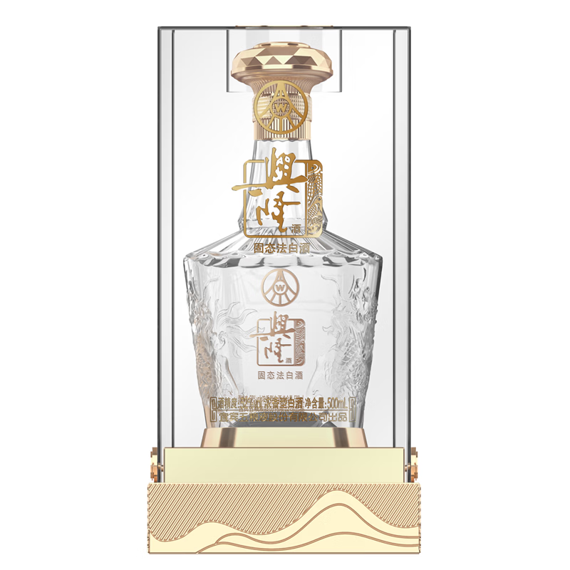 五粮浓香铂金麒麟 浓香型白酒 纯粮白酒 高度白酒 自饮送礼  52度 500mL 2瓶 双支装 送礼袋