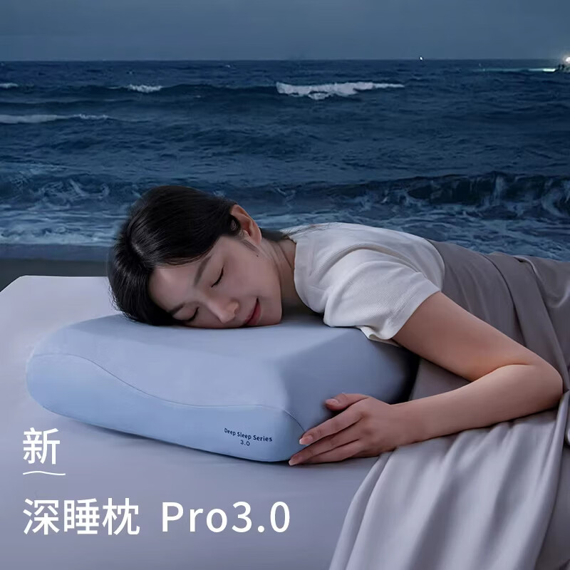 阿尔皮纳袋鼠深睡Pro3.0记忆棉枕头护颈椎助睡眠专用枕套枕芯成人单人礼盒装 岩溪蓝-46x73cm单独枕套 【礼盒装】深睡枕Pro3.0