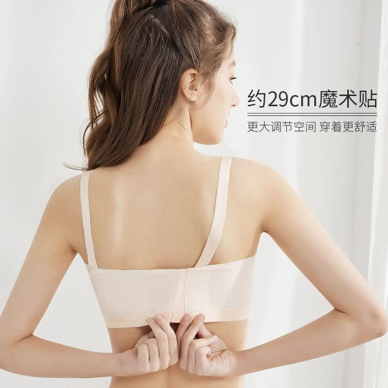 免手扶吸奶器文胸哺乳内衣产后妈妈喂奶大胸显小胸聚拢无钢圈文胸 粉色经典款 均码