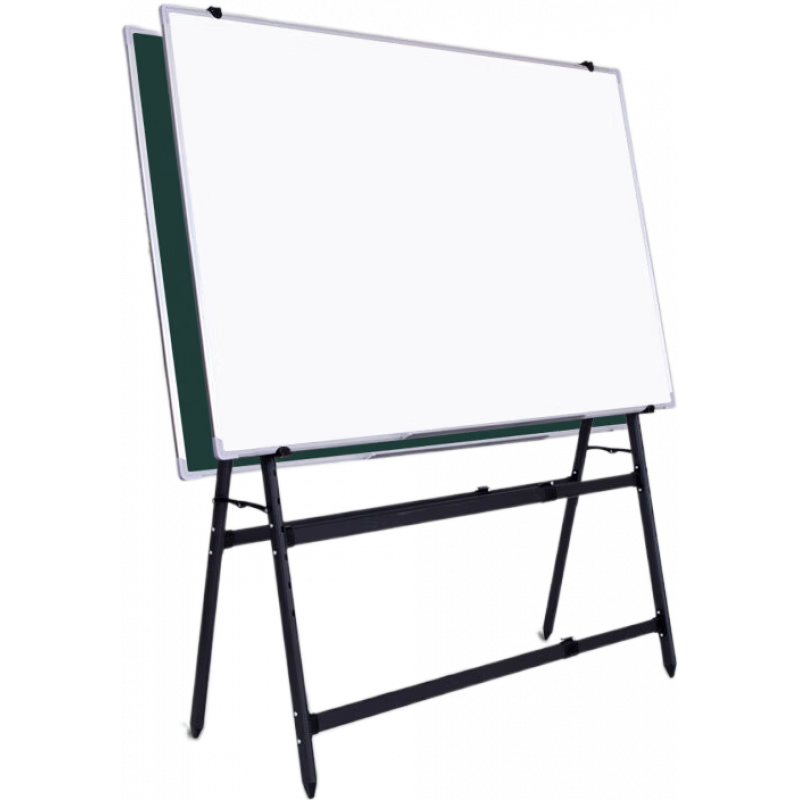紫薇星(ZIWEISTAR)可折疊黑板支架式兒童寫字板商用教學(xué)辦公培訓(xùn)家用白板綠板可擦雙面磁性留言板移動(dòng)小黑板工 穩(wěn)固款銀框雙面白綠板+加固A字黑支架+大禮包 90x120cm
