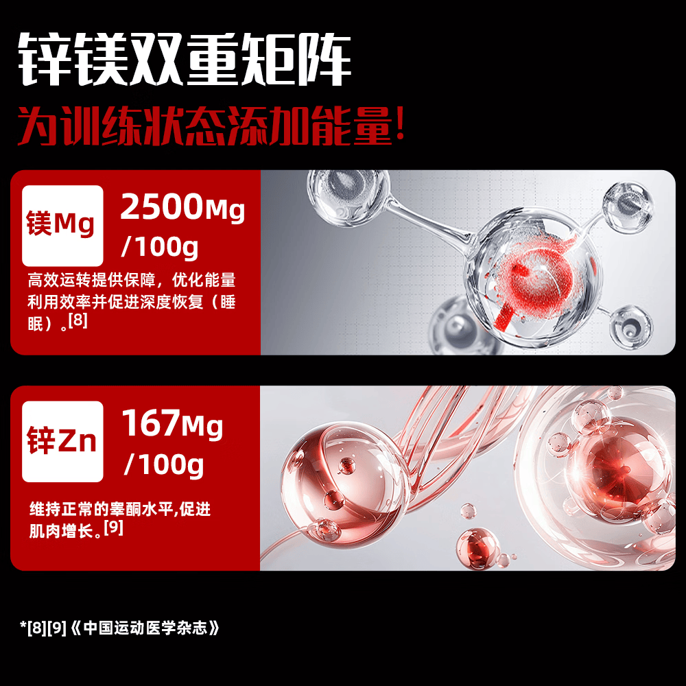 肌肉博士一水肌酸粉99.99%高纯度运动健身马拉松营养补剂 快充锌镁肌酸红牛风味 300g*1罐