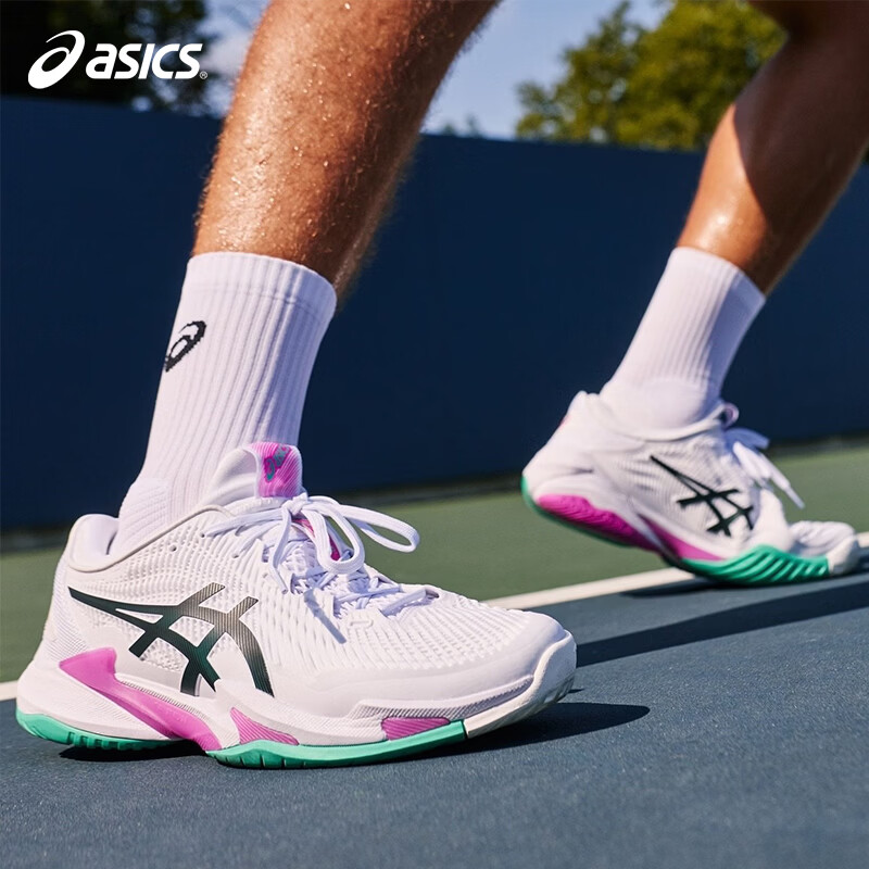 ��ɪʿ��ASICS�� ����Ь����͸��COURT FF3С����ɫ��ë����ĥ���������ۺ��˶�Ь ��ɫ/��ɫ/1041A370-106 40 896Ԫ