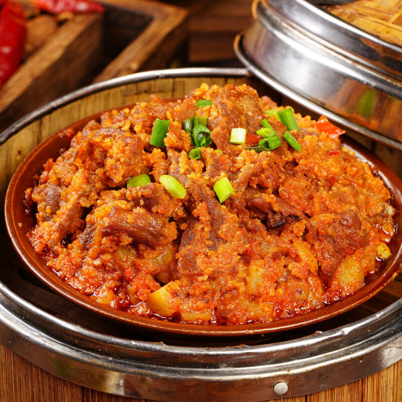 胖东来超市代购同款四川特产粉蒸肉川菜博物馆粉蒸牛肉特色九大碗 粉蒸牛肉380g+粉蒸肥肠250g