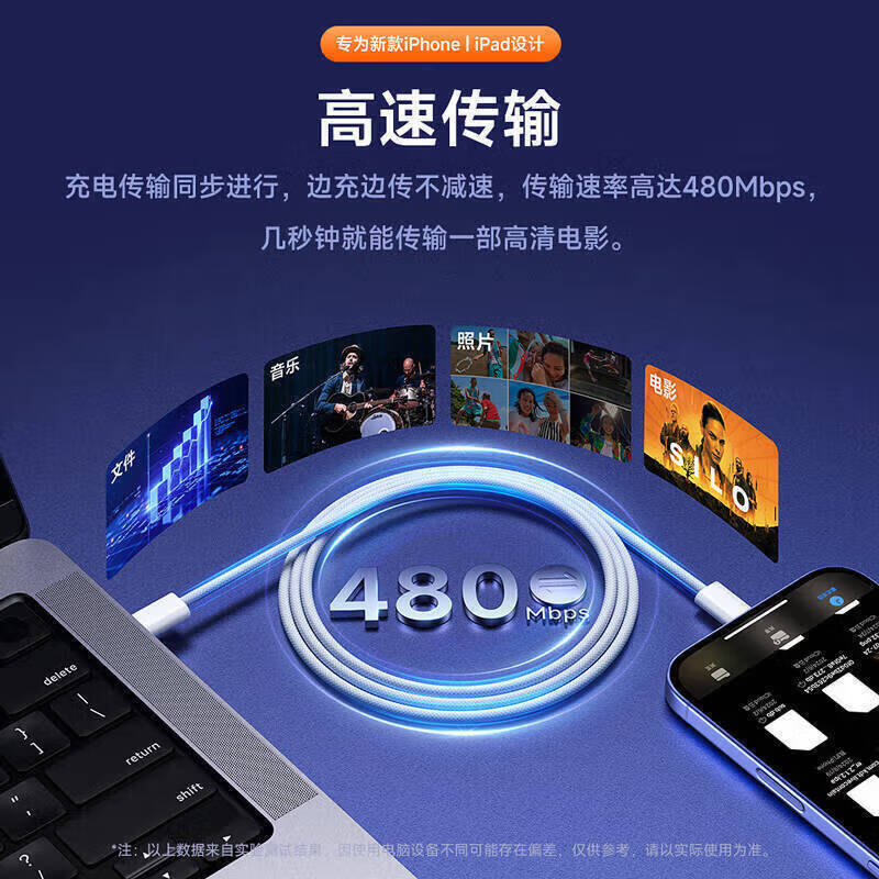 冠杆【原充正品】苹果15/16/17充电线适配45W快充iPhone17数据线40W原装充电器氮化镓promax充电头plus 【原充正品】苹果45W快充头+60W快充线1.5米