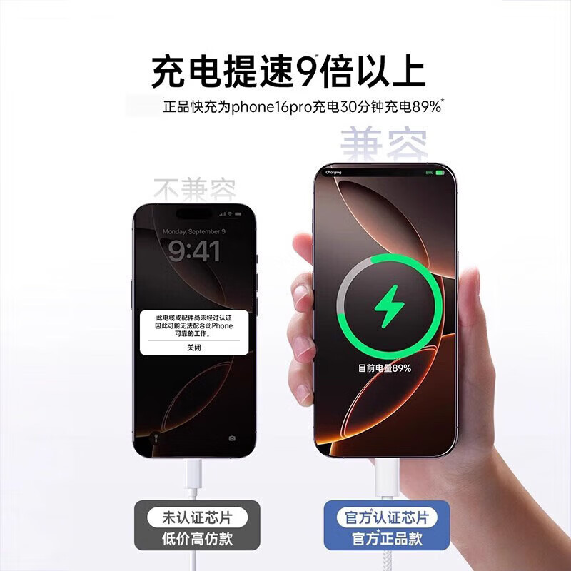 酷威猫适用苹果充电器正品30W氮化镓快充PD充电线套装适配原装iPhone14/13/12/11/8手机充电头平板通用 【套装】30W快充头+2米PD快充线
