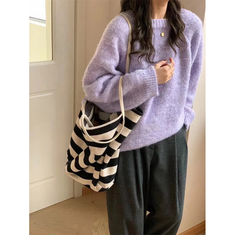 ���ܻ���ϵԲ�컨ɫ��ͷë��Ů�ﶬ�����ë���׳�����Ŵ���ɴ�����֯�� ޹�²��� ���� 95.94Ԫ