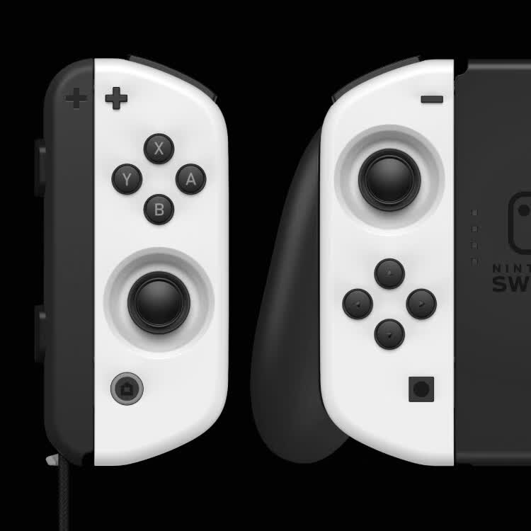 友拟全新JoySlimPro+手柄健身环Switch霍尔摇杆机械按键HD震动NFC体感 石灰白 Pro+