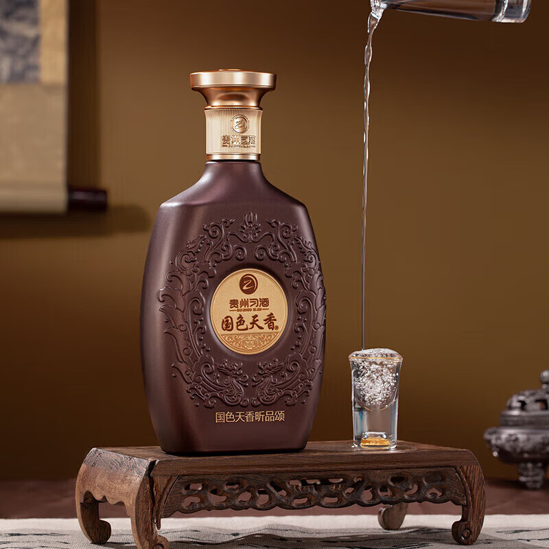 习酒国色天香昕品颂大曲版 53度酱香型白酒 贵州名酒纯粮酿造年货送礼 53%vol 500mL 1瓶 国色天香昕品颂
