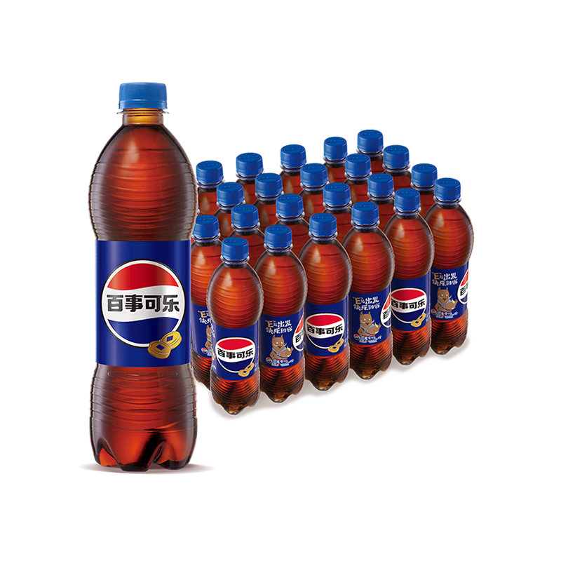 百事可乐 Pepsi 碳酸饮料汽水 500ml*24瓶 包装随机 春节年货 企业团购