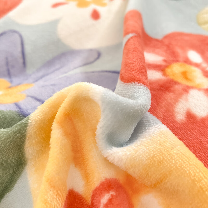 雅鹿冬季亲肤透气牛奶绒印花四件套 绚烂 1.8m四件套 床笠款 （被套200*230cm）