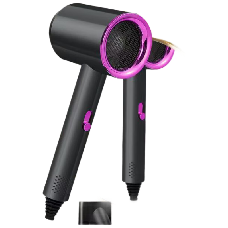 电吹风机家用大功率大风量宿舍用学生吹风筒收纳方便 深灰色