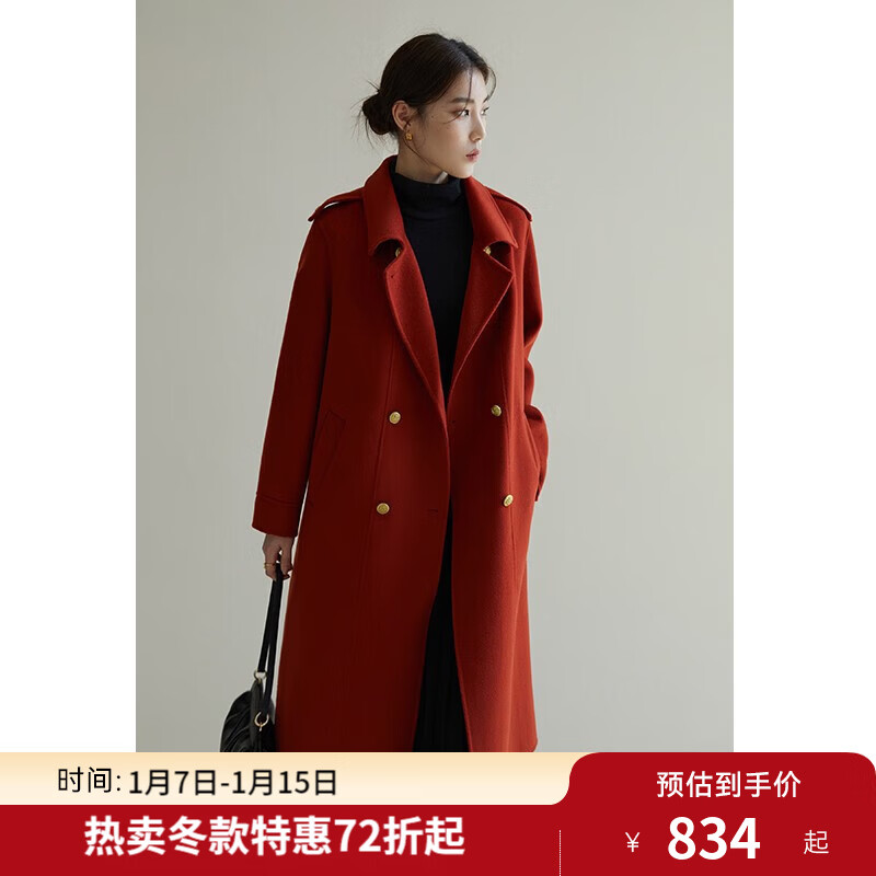 ��������Ůװ����Ӣ�׷�˫���ش���Ů��װ�¿���ë���������������� ש��ɫ 2XL (���룺4) 834.48Ԫ