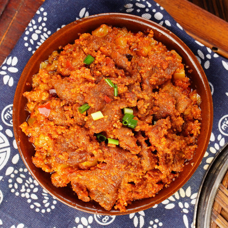 胖东来超市代购同款四川特产粉蒸肉川菜博物馆粉蒸牛肉特色九大碗 粉蒸牛肉380g+粉蒸肥肠250g