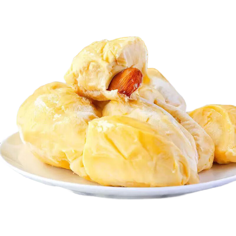 【泰国金枕盒装】树熟冷冻榴莲 进口水果 有核无壳 鲜甜软糯 净重250克/盒*4 家庭专享