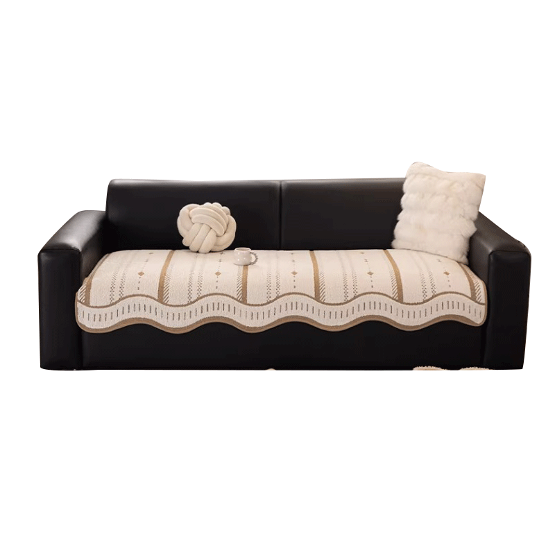 梓晨沙發(fā)墊子高檔沙發(fā)巾輕奢2025年流行冬季沙發(fā)坐墊防滑皮沙發(fā)專用墊 宛顏-咖色 70X150cm(兩人位) 