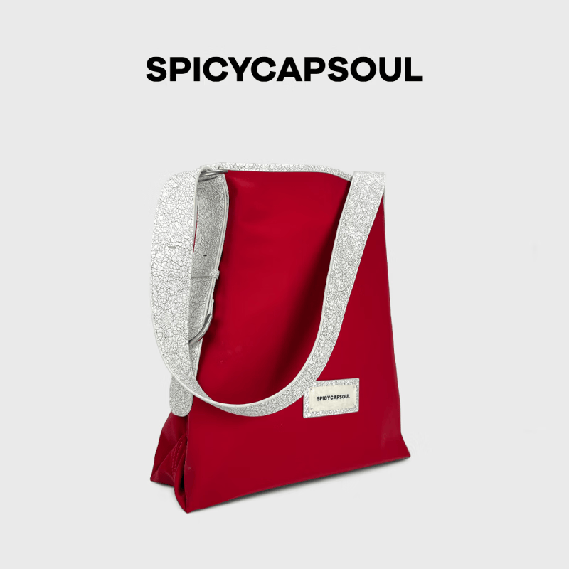 SPICYCAPSOUL【烟囱玫瑰】池金物单肩包无溶剂环保防水面料水桶包斜挎包 【烟囱玫瑰】