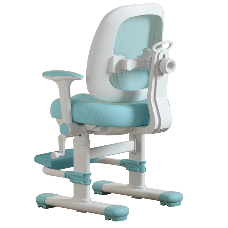 益威（EIEV）兒童學(xué)習(xí)椅學(xué)生座椅家用可升降追背椅書桌椅正姿椅寫作業(yè)寫字椅子 5D追背系統(tǒng)+機械升降-藍色