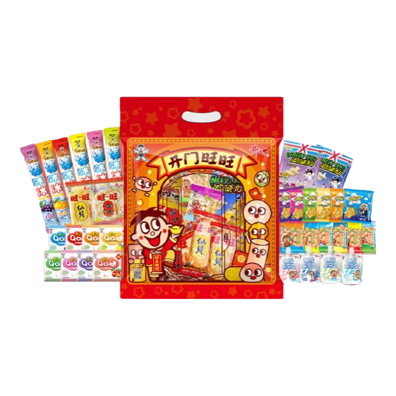 旺旺大礼包旺旺礼盒鸿福礼马年货零食礼包春节送礼盒儿童开门红伴手礼 旺旺大礼包鸿福礼(568g+138g)