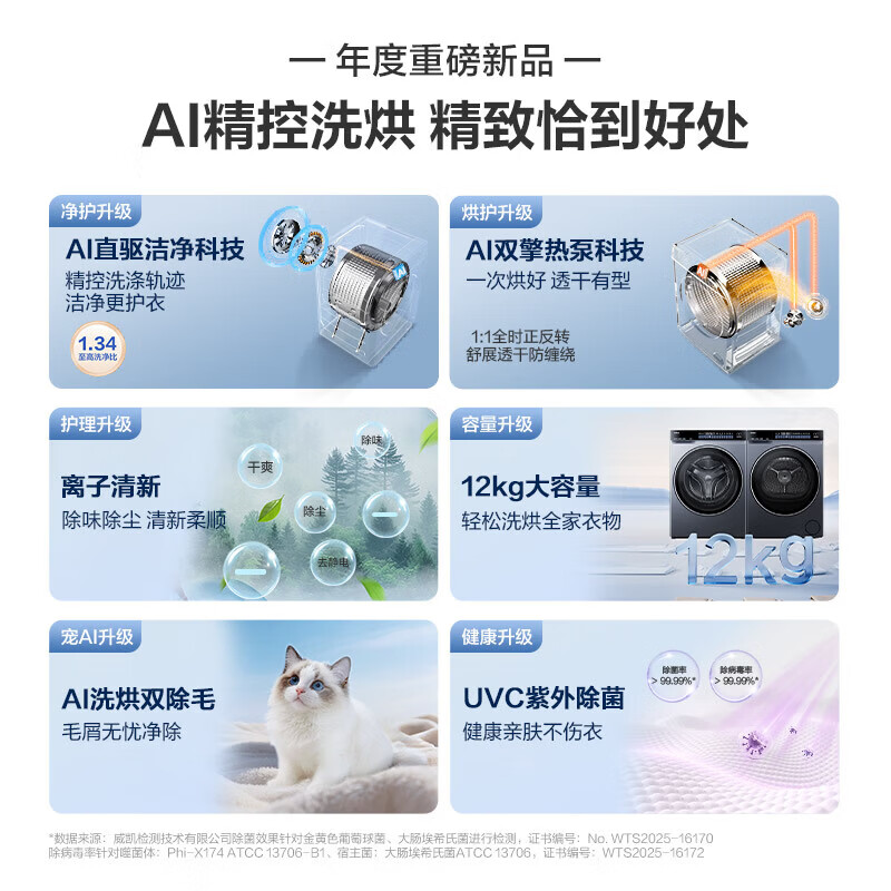 海尔(Haier)云溪4.0Max洗烘套装 12KG直驱滚筒懒人洗衣机+12kg双擎热泵烘干机家用大容量 换新补贴 【云溪4.0】 洗烘套装 12kg