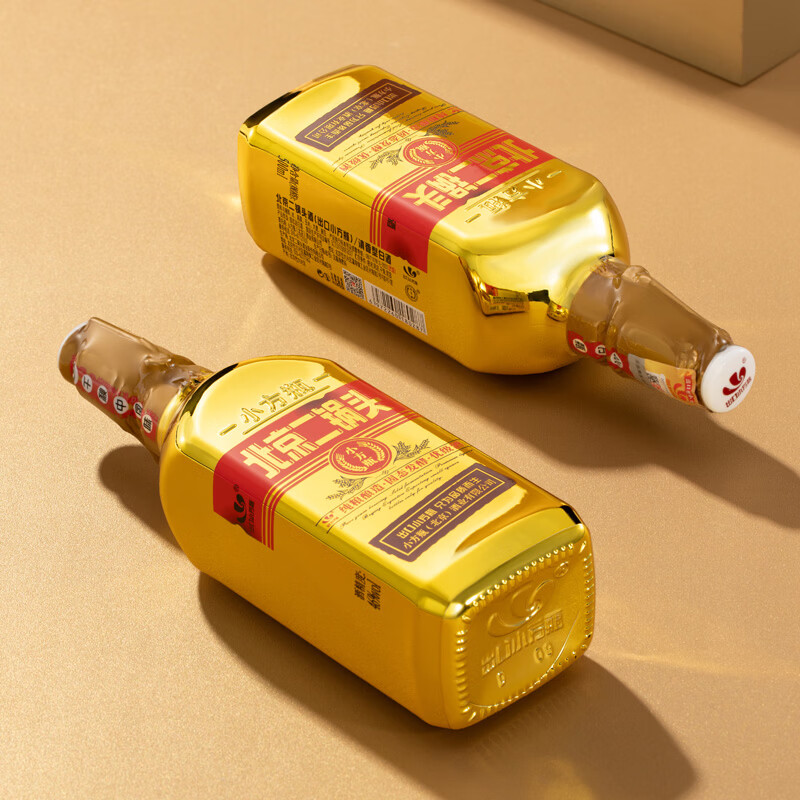 永丰牌北京二锅头小方瓶白酒整箱批发清香型自饮纯粮食口粮酒出口小方瓶 46度 500mL 6瓶 出口小方瓶金方