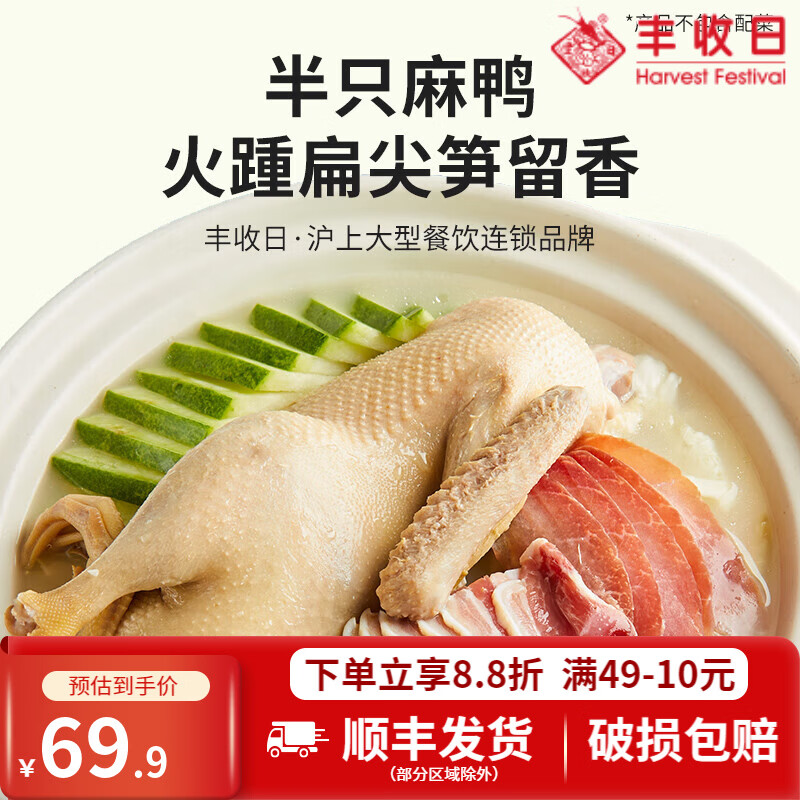 豊收日 扁尖老鸭汤半只1200g 禽肉鸭肉类半成品预制菜肴汤羹煲汤快手菜 半只扁尖老鸭汤1.2kg