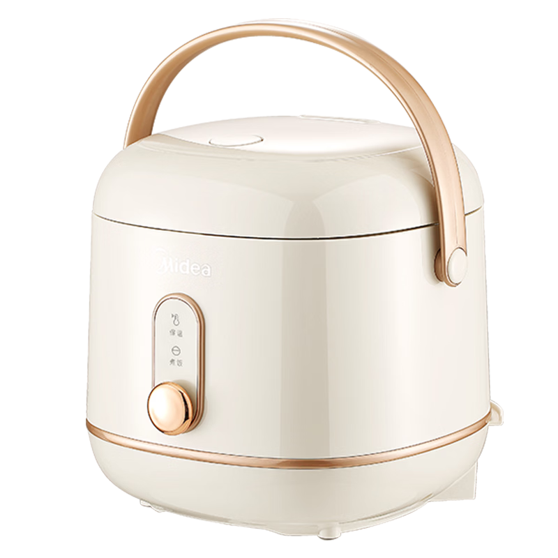 美的（Midea）电饭煲电饭锅1-2人小容量迷你家用白玉晶釜上盖可拆卸微压智能多功能MB-JA122礼品团购
