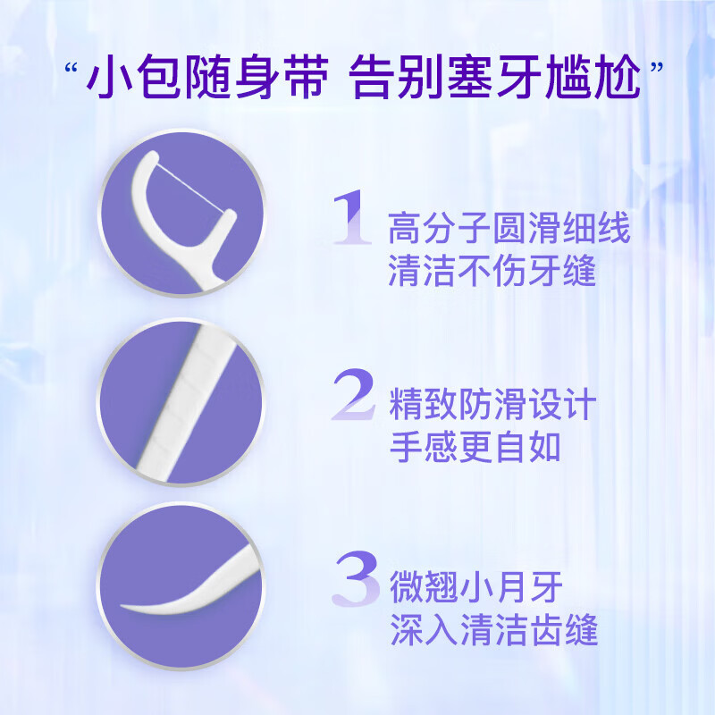 舒客专研洁齿牙线棒 便捷牙签弹韧圆线清洁齿缝剔牙 新旧随机 牙线棒20支*25（共500支）