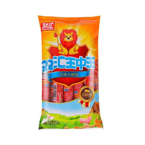 双汇 王中王火腿肠60g*10支/袋即食油炸煎烤泡面香肠方便临近保质期 440g*6袋