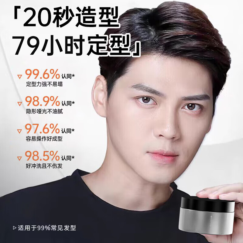 ZYUO日本哑光发泥男士塑形发蜡自然蓬松强力定型清爽保湿造型发胶发泥 5盒装【囤货钜惠装】 3D无痕 一抓秒塑型