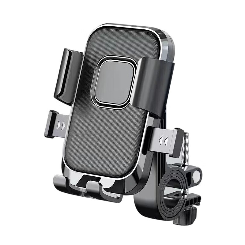 【甄选直发】新款电动车手机支架摩托车电车导航山地自行车车载手 【横把款】机械防抖卡扣