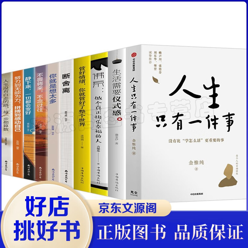 人生只有一件事 断舍离 人生三境 人生三修 把生活过成你想要的样子 教你如何活得好的书断舍离自我完善 人生只是一件事+自我完善书籍全10册