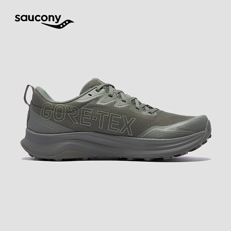 SAUCONY索康尼PEREGRINE 游隼16 GTX男女越野缓震跑鞋 绿【男款】 43
