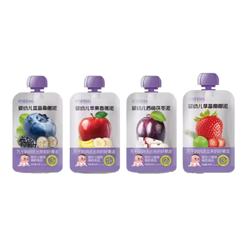 Ӥ�׶����� ��÷������ ƻ���㽶��ݮ��ݮζ ������ʳ��֭�� 80g*1�� 4.2Ԫ