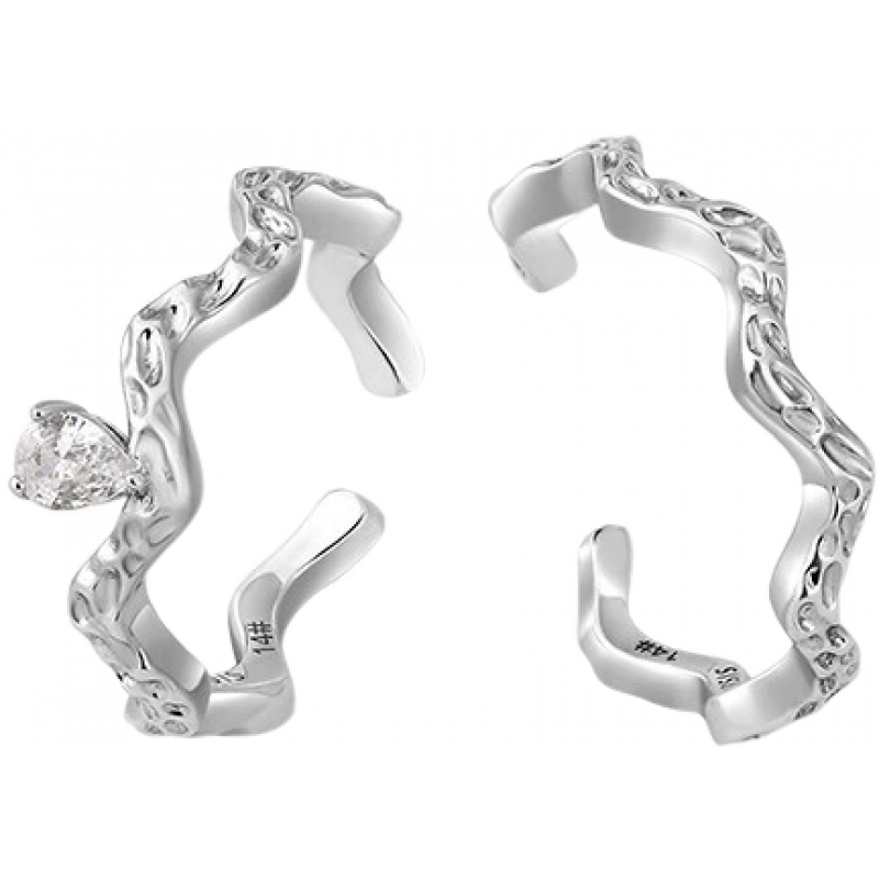 Arsis流光波光套戒小眾設(shè)計(jì)精致ins風(fēng)開口戒法式簡約百搭戒指女 波光套戒銀色款