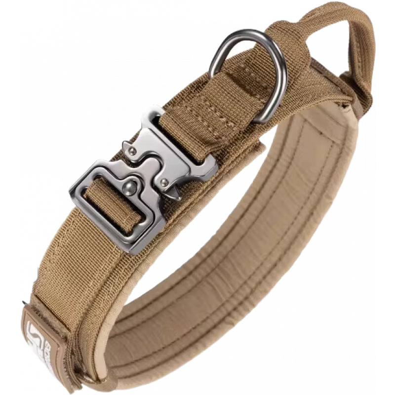 出眾者（Spanker）【正品】狗狗項(xiàng)圈狗脖圈牽引繩狗脖套中型犬杜賓德牧金毛狗圈項(xiàng)圈 棕色_不含狗繩 M碼_(項(xiàng)圈周長34-44cm)