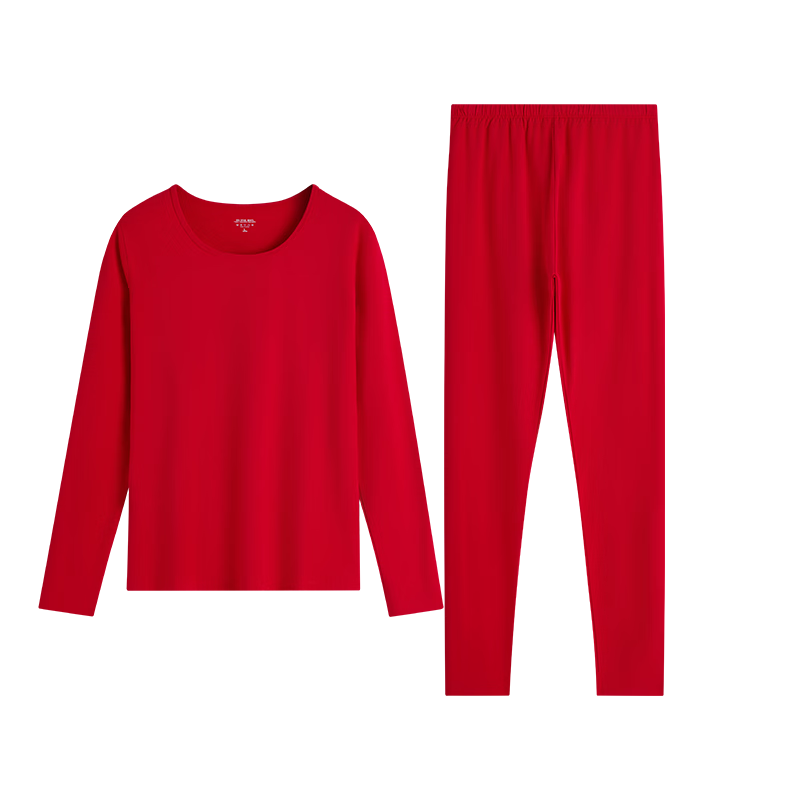 帕兰朵礼盒装本命年骐骥红保暖内衣女纯棉防静电7A抗菌大红秋衣秋裤套装 女款：保暖套装*1+内裤*1+袜子*1 M