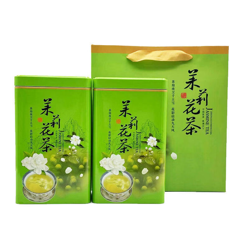 八窨飘雪级茉莉茶浓香型茉莉飘雪广省横县2024新茶罐装手袋随手礼 2g