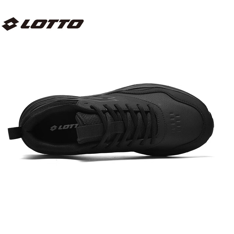 乐途（LOTTO）跑步鞋男女同款运动鞋防滑耐磨减震透气春秋户外休闲鞋 黑色【1178】 42