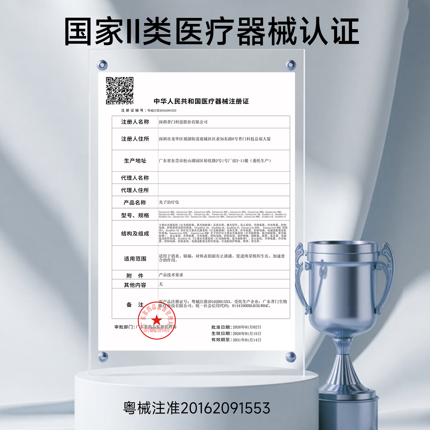 普门科技【15天可退】医用大排灯美容仪红蓝黄光子治疗仪面部全身消炎家用 光E医用经典版（三光/12模式）