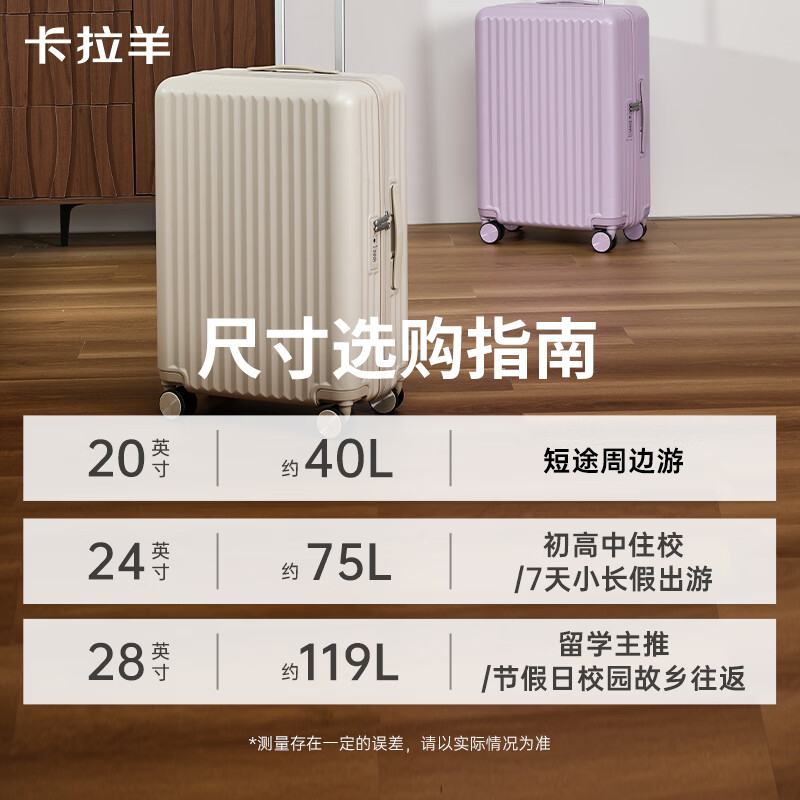 卡拉羊纯PC防刮抗摔行李箱出行拉杆箱大容量旅行箱女20寸登机箱男万向轮 钢琴黑丨可定制签名牌 20英寸 三边之和115CM,可登机,春运随身拎 卡拉羊纯PC防刮抗摔行李箱出行拉杆箱大容量旅行箱女20寸登机箱男万向轮 钢琴黑丨可定制签名牌 20英寸 三边之和115CM,可登机,春运随身拎