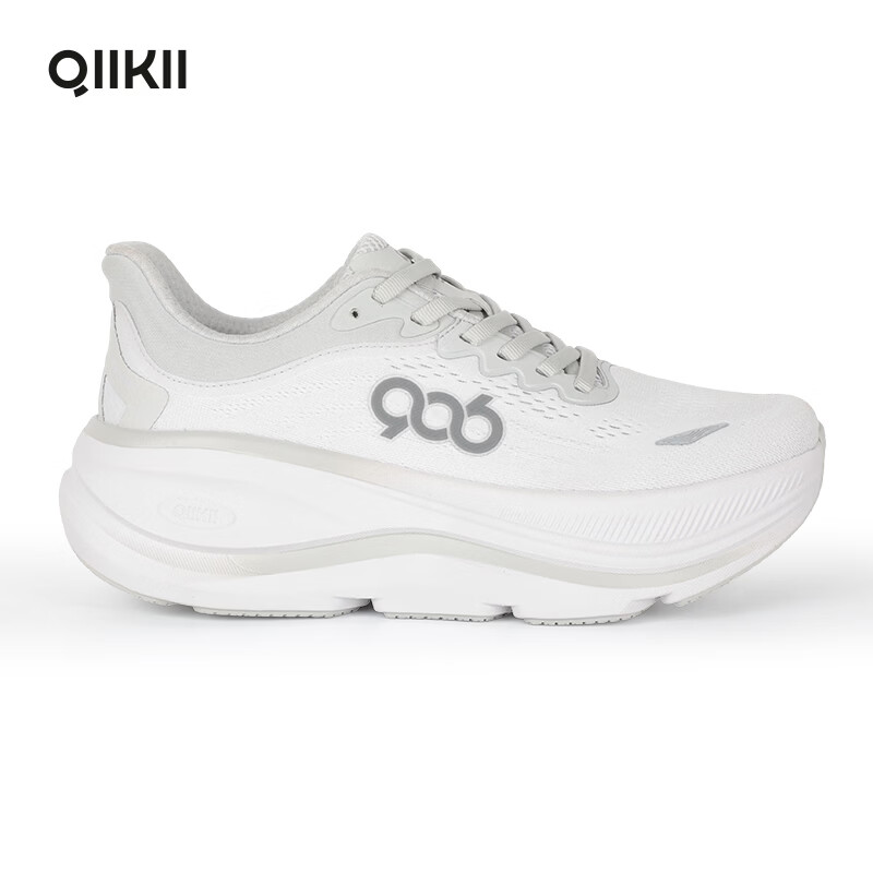 QIIKII专业缓震跑步鞋运动鞋跑鞋透气减震防滑羽毛球徒步登山男女鞋新款 【漫步2.0】银灰色 39