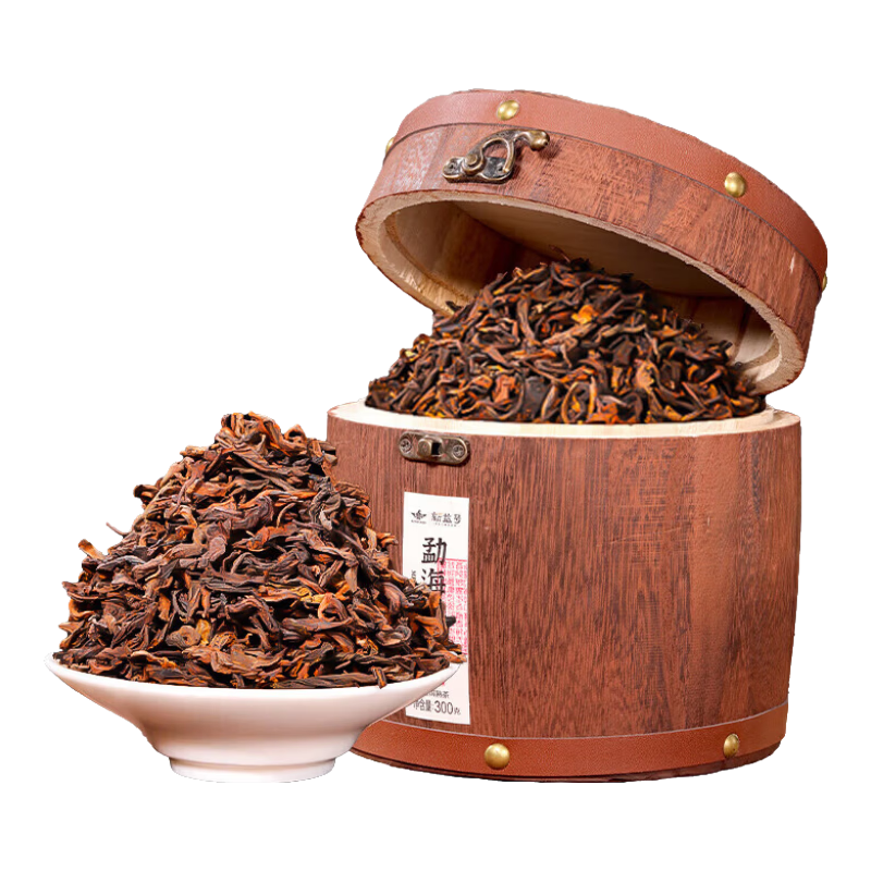 新益号普洱茶熟茶散茶 十年以上云南古树茶 勐海金芽口粮茶叶自己喝送礼 【品质十年勐海金芽】300克*1桶