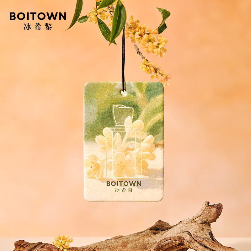 冰希黎（Boitown）自然精粹系列香水香氛卡片衣柜车载香挂香薰摆件香水清新除异味 【2片组合款】桂花龙井+海岸拾光