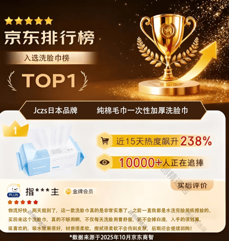 JCZS德国洗脸巾一次性纯棉加厚洗面擦脸洁面巾卸妆抽取式 新款加大加厚款珍珠纹100片*5包