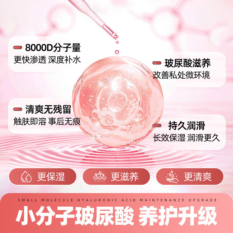 杰士邦玻尿酸润滑液人体润滑剂精油夫妻用房事可舔私处同房增强欲望免洗 【焕活滋养】小分子玻尿酸100ml