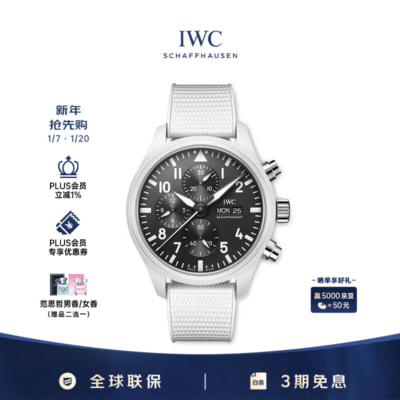 万国（IWC）礼物 飞行员TOP GUN计时腕表 “太浩湖” 特别版 IW389105 44.5mm