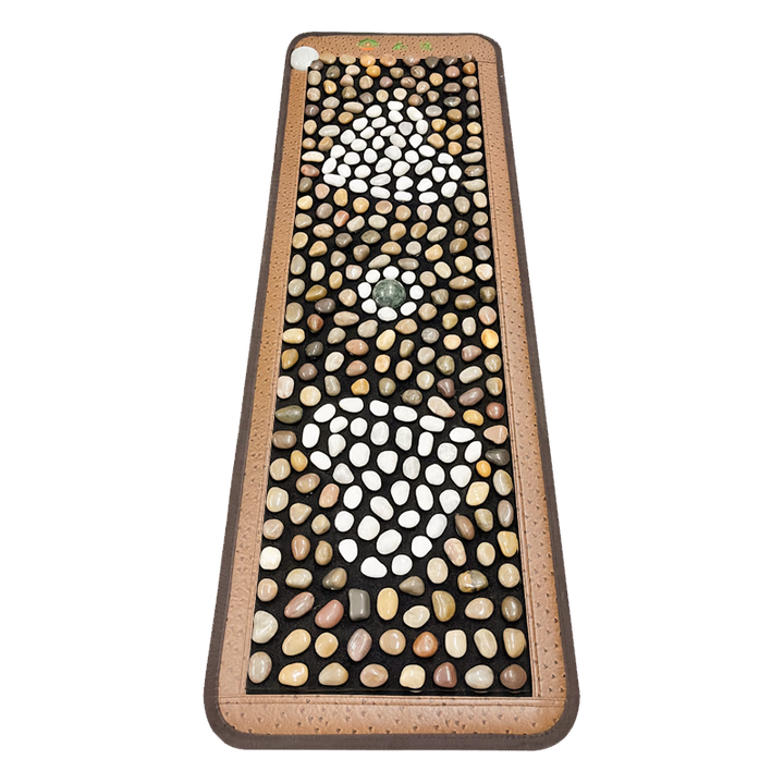 如適升級(jí)艾絨電加熱鵝卵石按摩腳踩墊雨花石指壓板艾灸足底按摩器送爸爸媽媽生日禮物送父母親老人長(zhǎng)輩 加熱【愛(ài)心中密款】45*45cm帶大球-可踩可坐